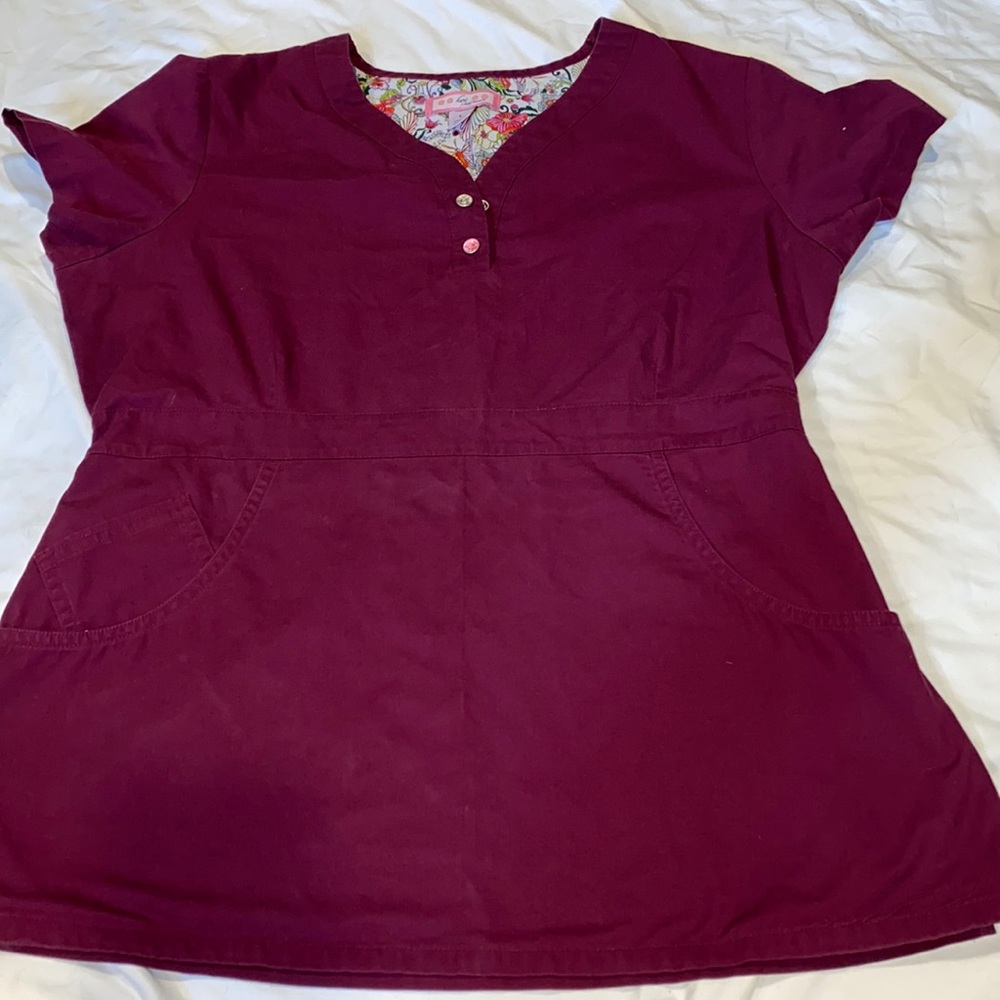 Koi scrub top